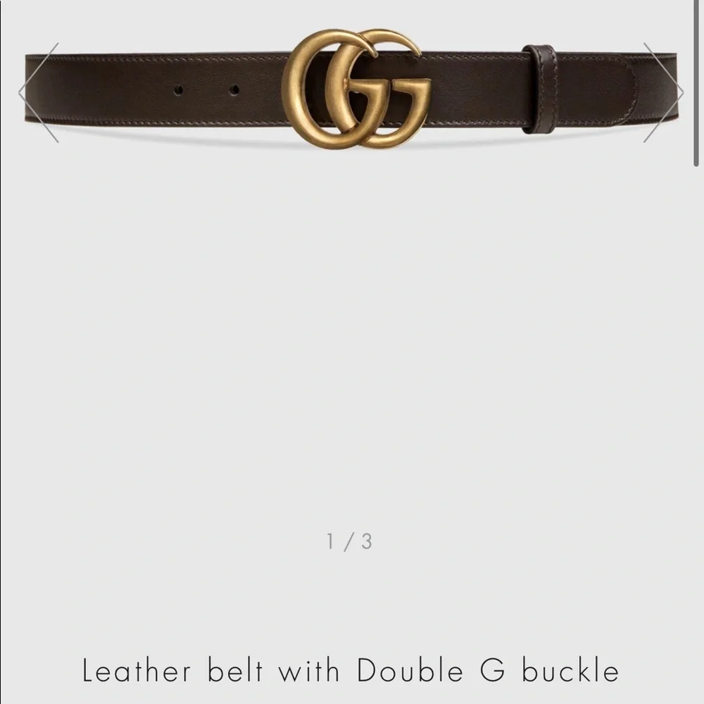 Authentic Gucci double G belt, worn once. Excellent used condition